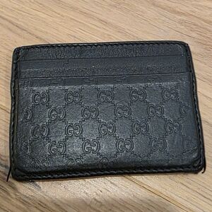 Gucci Black Leather Card Holder